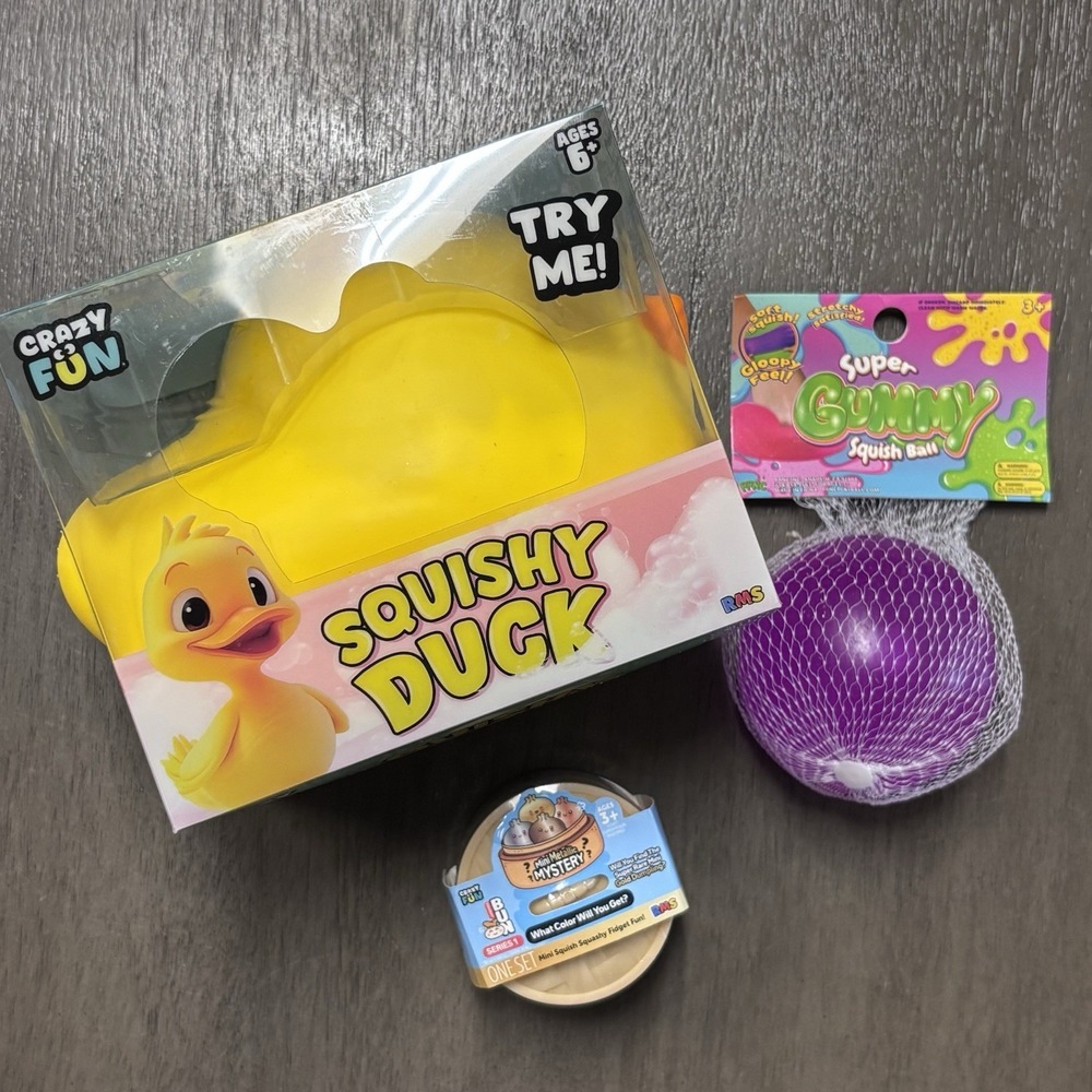 Crazy Fun RMS Duck Squishy Crazy Fun RMS Mini Metallic Dumpling & Squish Ball